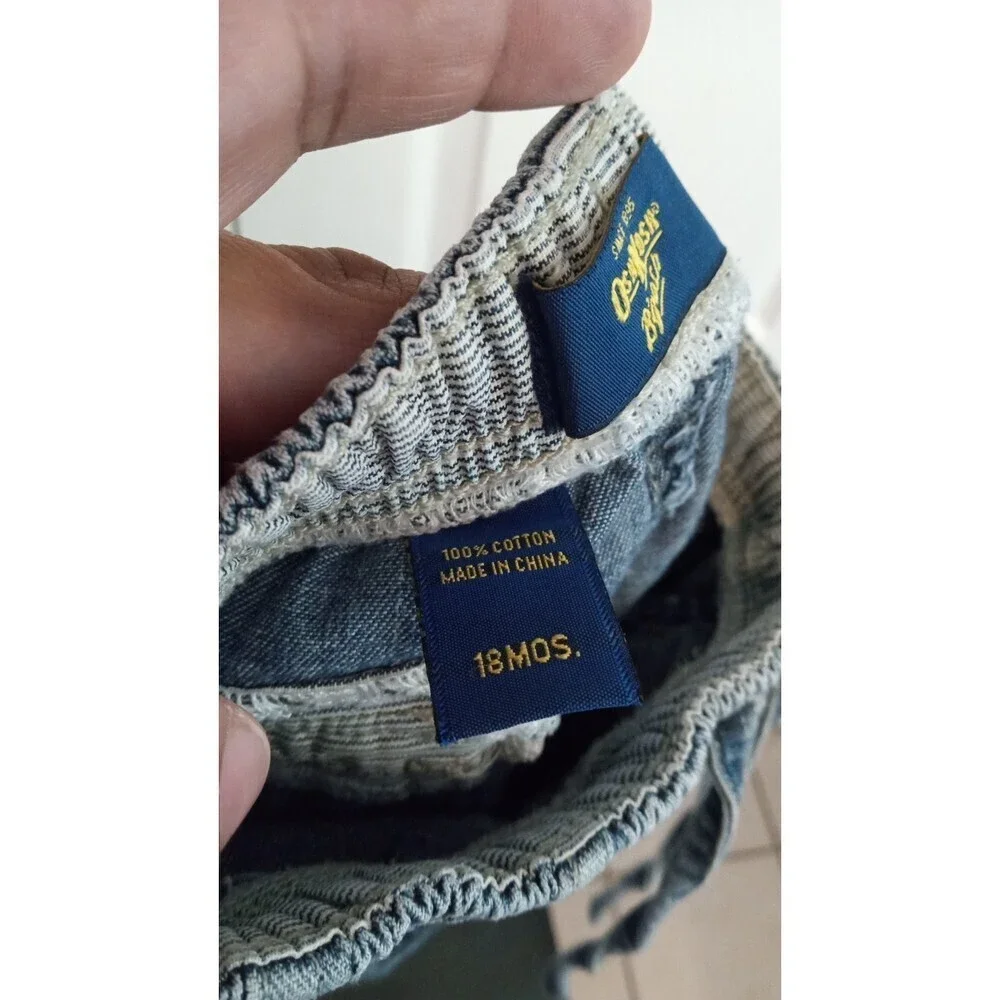 Osh'Kosh child waist‎ tye denim shorts